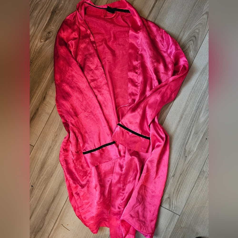Silk style pink robe